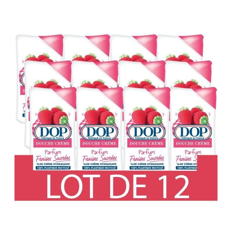 Gel douche Douceurs d'Enfance DOP - Creme Fraises sucrées - 12x 250 ml