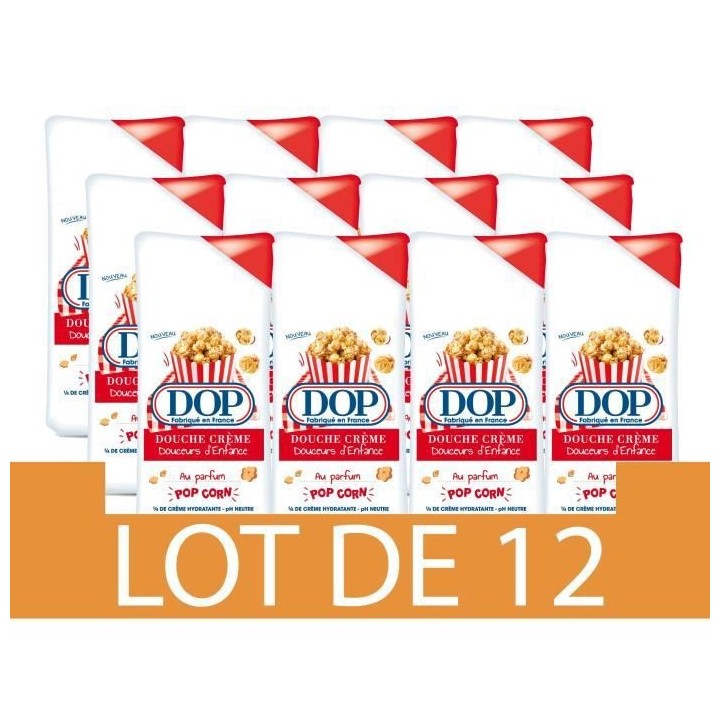 Gel douche creme DOP Douceurs d'Enfance Pop-corn - 400 ml x12