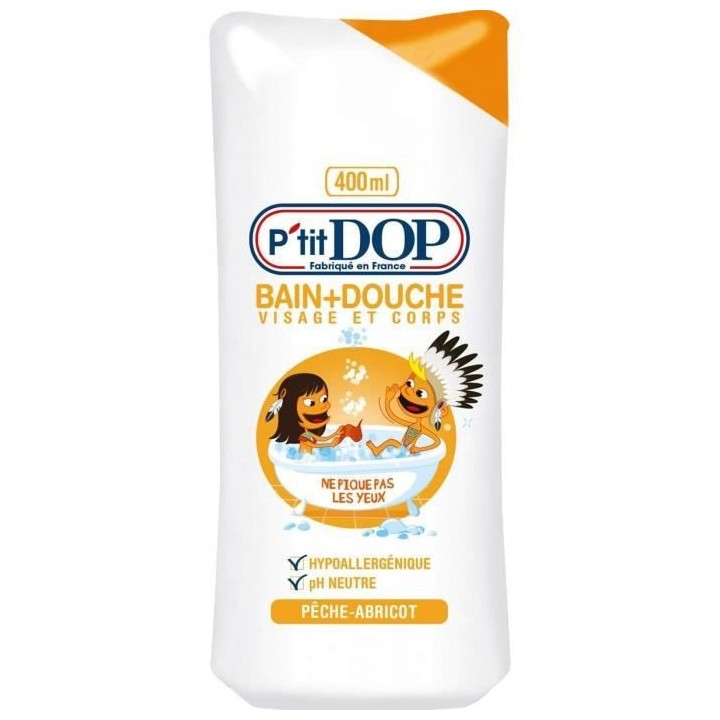 Bain-douche Peche/abricot P'TIT DOP - 12x 400 ml