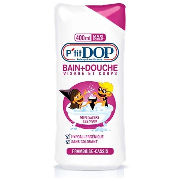 Bain-Douche P'tit DOP Framboise/cassis - 400 ml x12