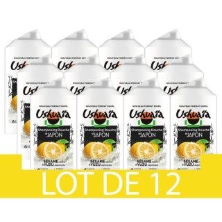 Shampooing Douche USHUAiA Douceur du Japon Sésame & Yuzu - 300 ml x12