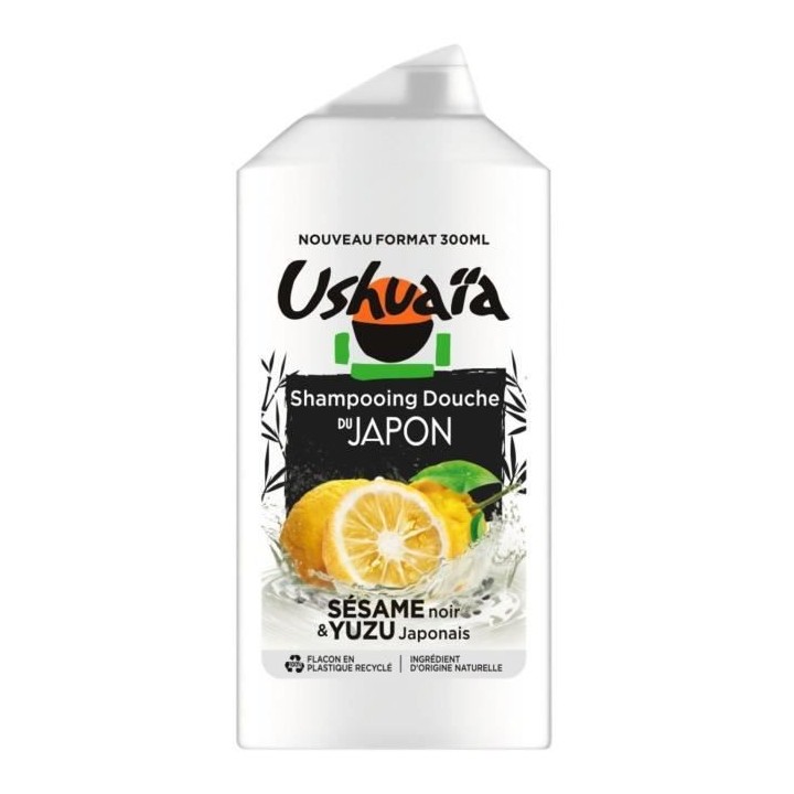 Shampooing Douche USHUAiA Douceur du Japon Sésame & Yuzu - 300 ml x12