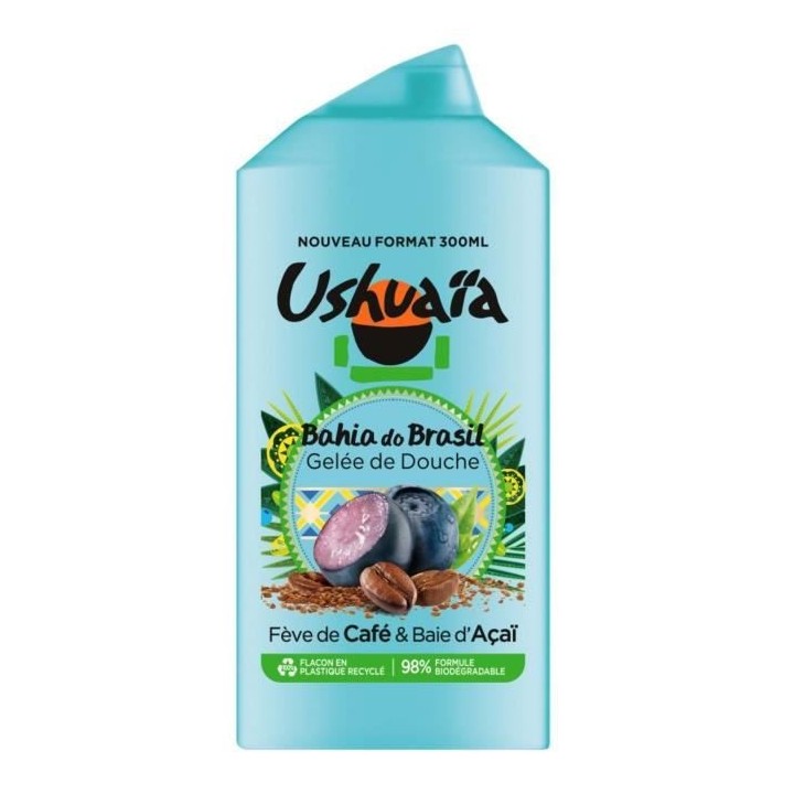 Gelée de douche a l'extrait de café et baie d'Açai USHUAiA - 12x 30