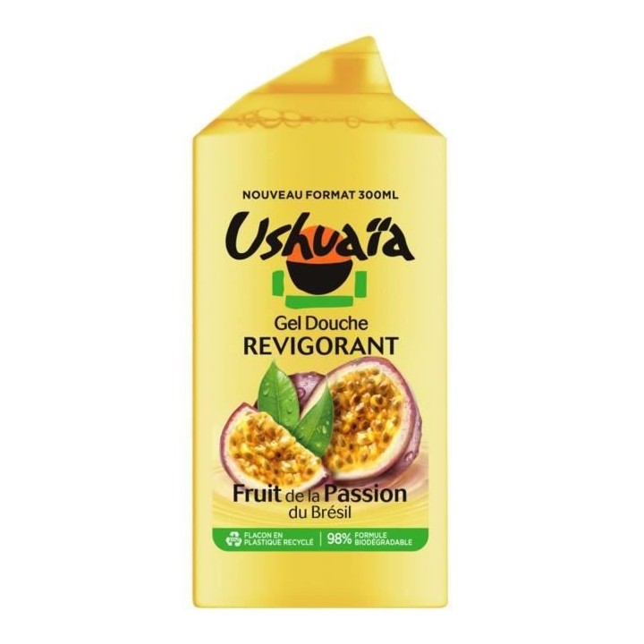 Gel douche au fruit de la passion USHUAiA - 12x 300 ml