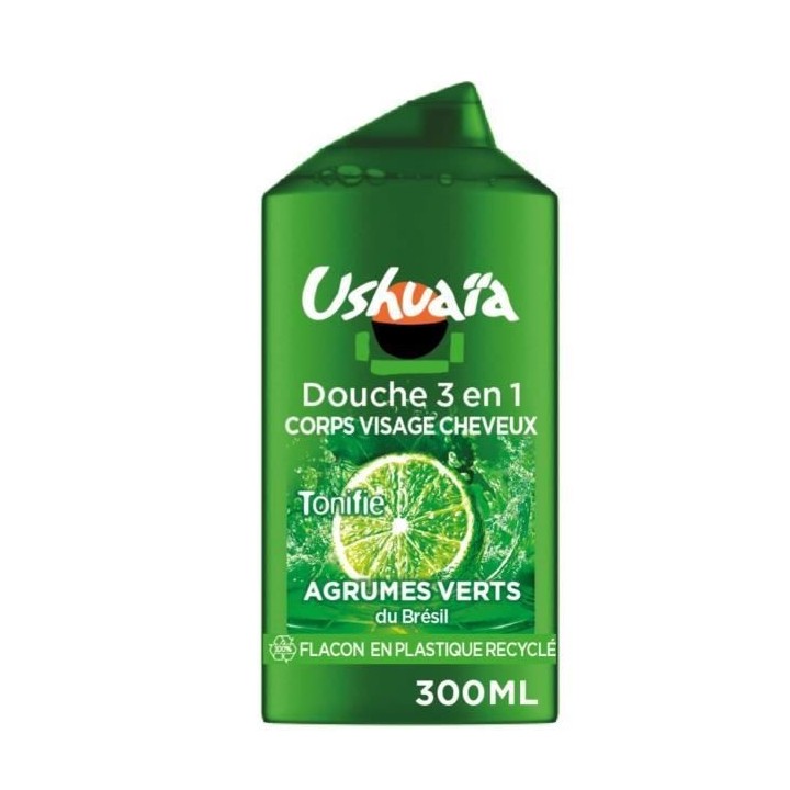Douche 3-en-1 USHUAiA - Agrumes verts du Brésil - 12x 300 ml