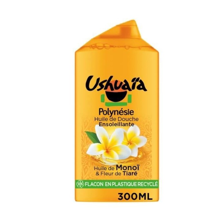 Huile de douche USHUAiA Rituel de Polynésie Monoi & Fleur de Tiaré -