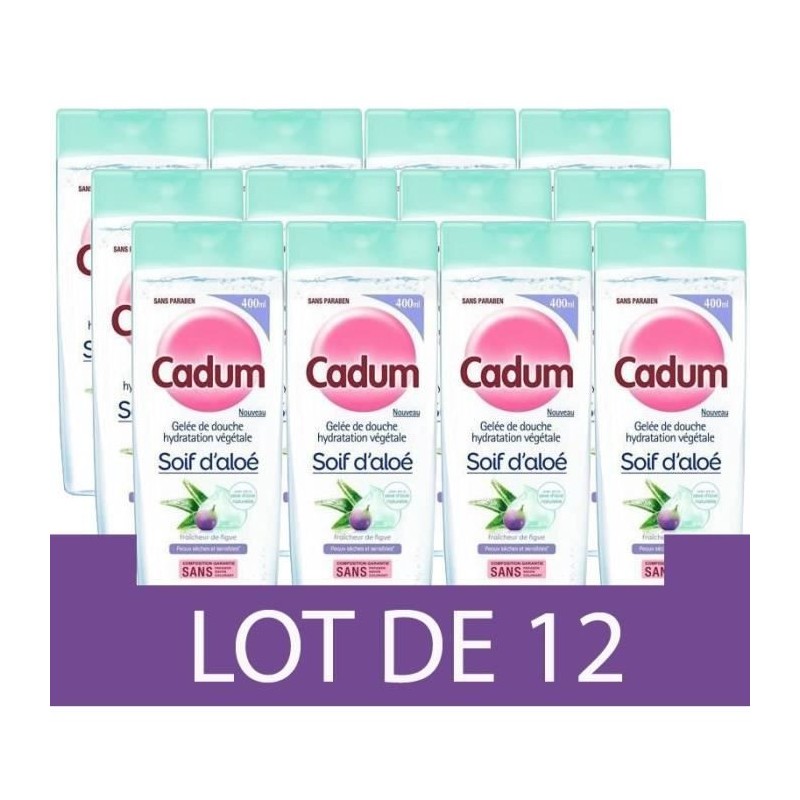 Douche Soif d'Aloé Figue CADUM - 12x 400 ml