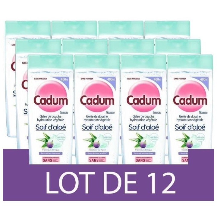 Douche Soif d'Aloé Figue CADUM - 12x 400 ml