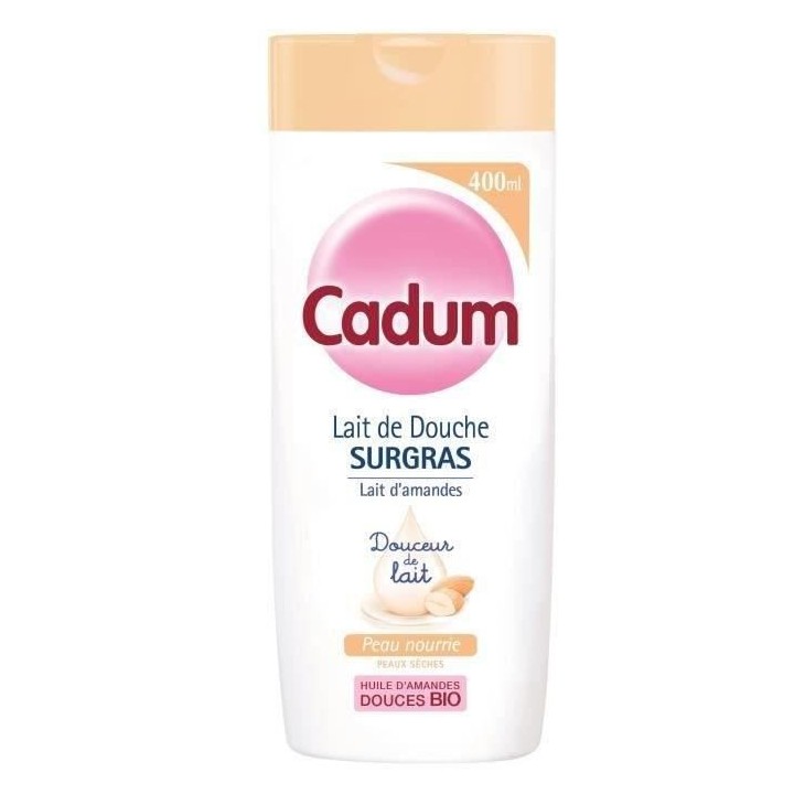 Douche Surgras Douceur de Lait Amandes Bio CADUM - 12x 400 ml