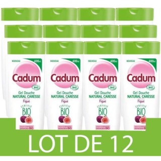 Gel douche BIO Natural Caresse CADUM - Figue - 12x 400 ml