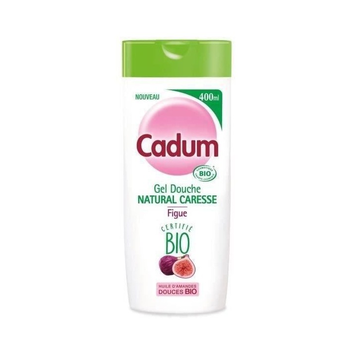 Gel douche BIO Natural Caresse CADUM - Figue - 12x 400 ml