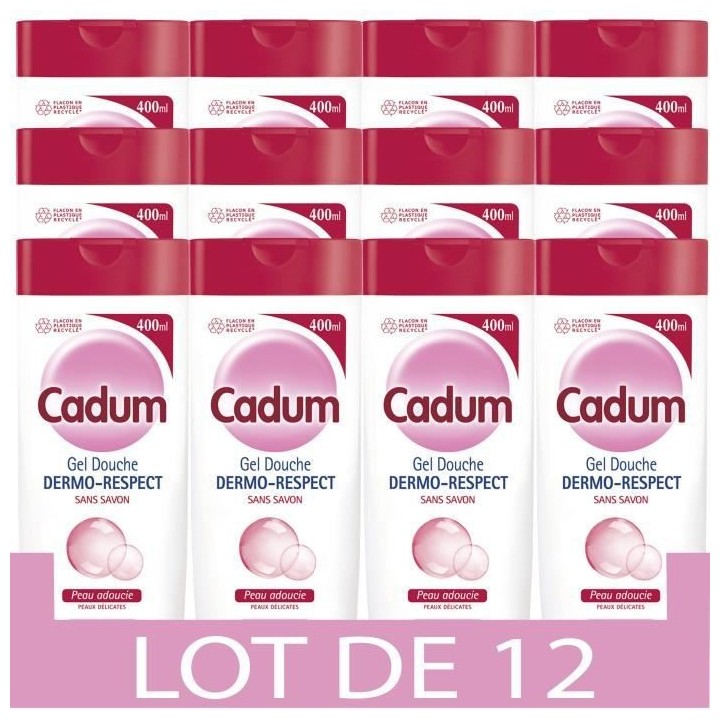 Gel douche CADUM Dermo-respect - 12 x 400 ml