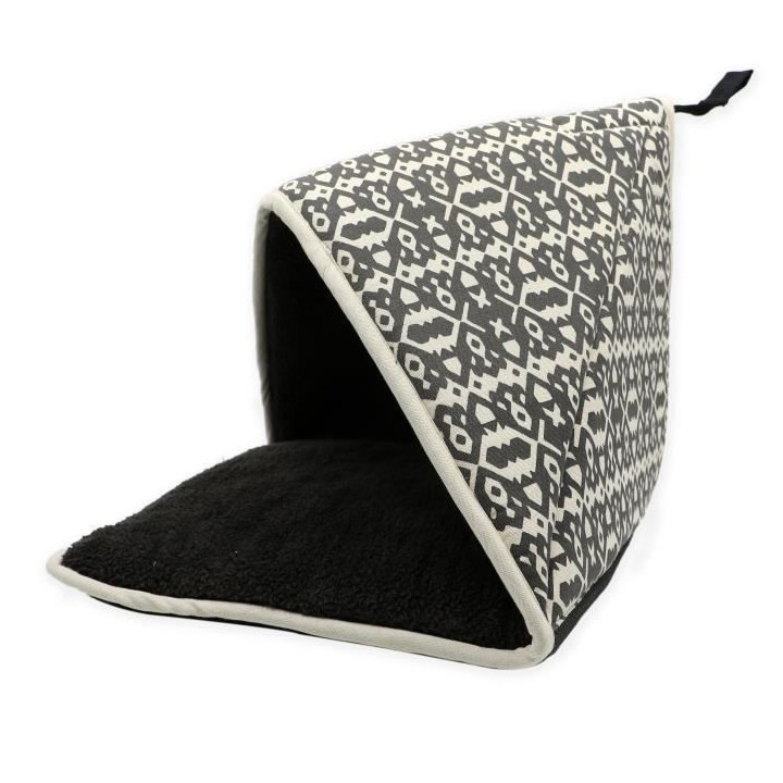 AIME Tente Pliable pour chat/petit chien - Jouet pompon - Tissu coton