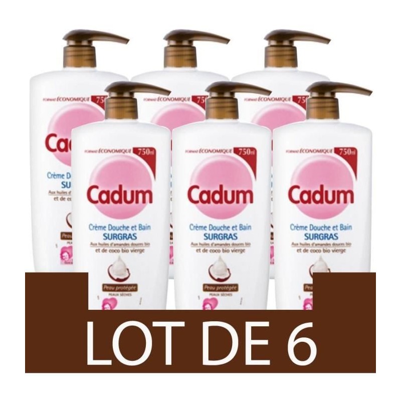 Douche Surgras Coco CADUM - 6x 750 ml