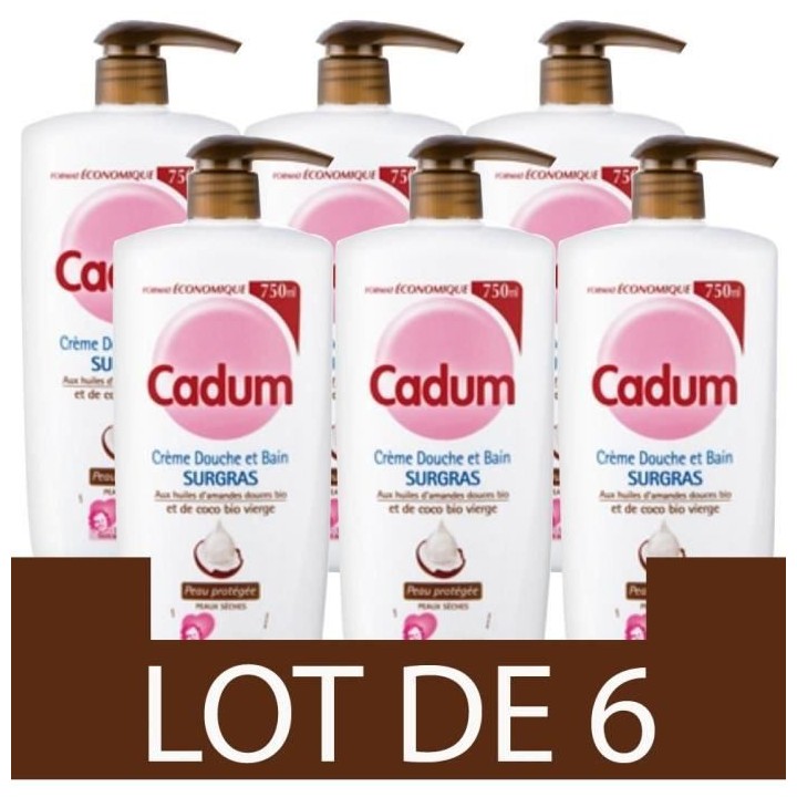 Douche Surgras Coco CADUM - 6x 750 ml
