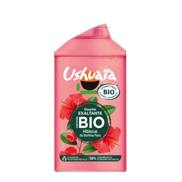 Gel Douche USHUAIA BIO Hibiscus de Burkina Faso - 12 x 250 ml