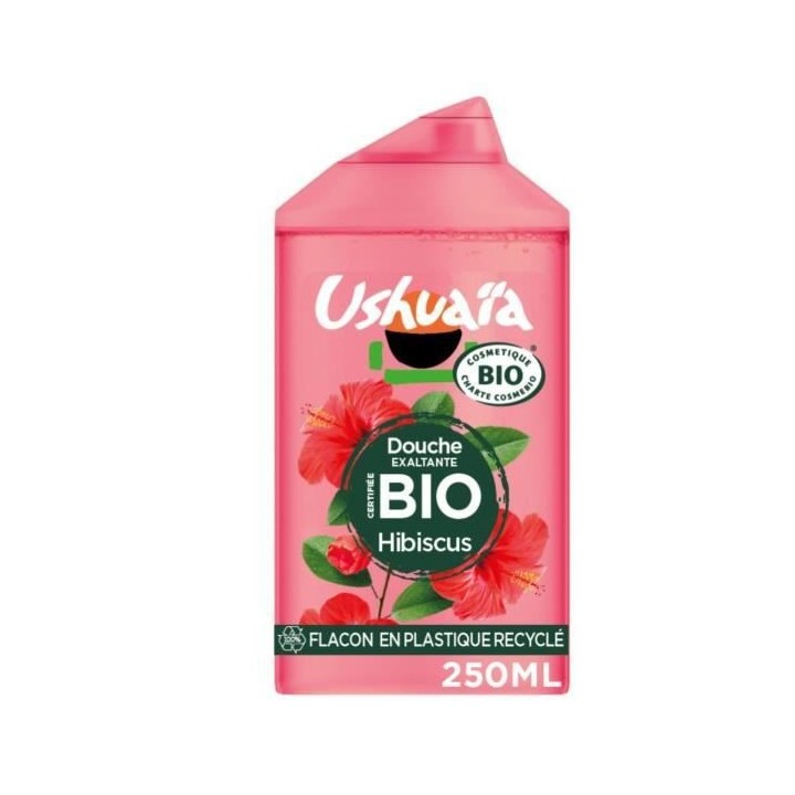 Gel Douche USHUAIA BIO Hibiscus de Burkina Faso - 12 x 250 ml
