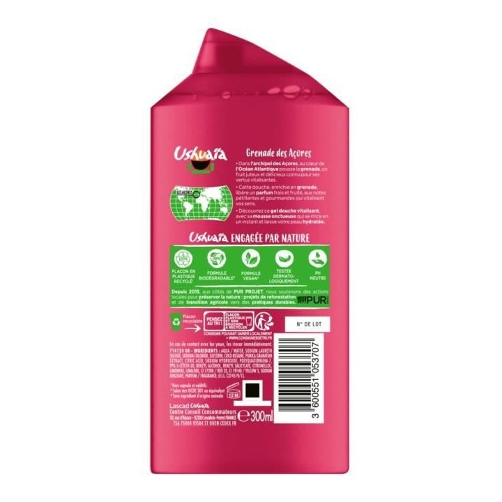Gel douche a la Grenade USHUAiA - 12x 300 ml