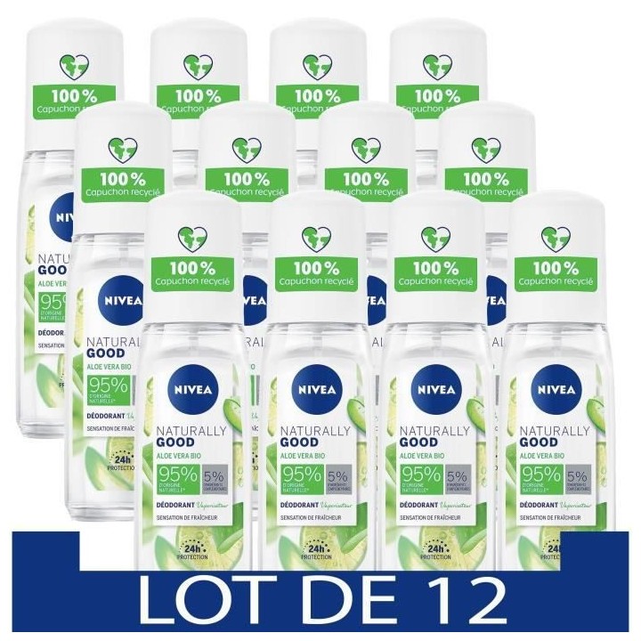 NIVEA Déodorant Vaporisateur Féminin Naturally Good Aloe Vera - 75ml