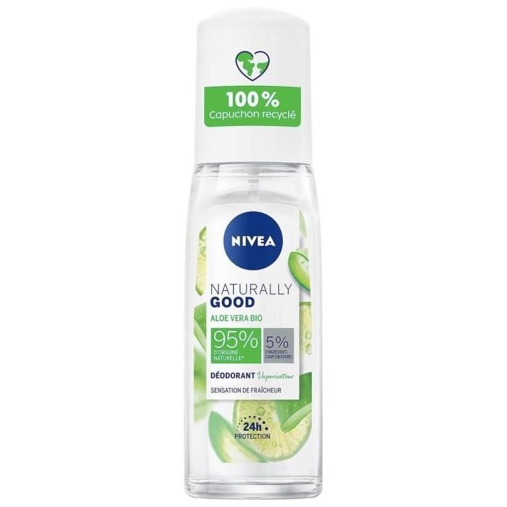 NIVEA Déodorant Vaporisateur Féminin Naturally Good Aloe Vera - 75ml