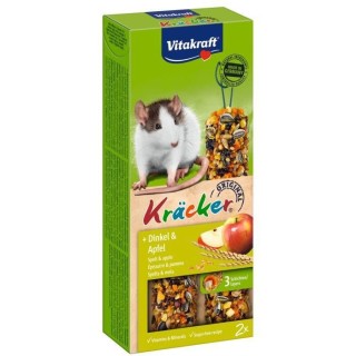 VITAKRAFT Kräcker Friandise pour Rats Epeautre Pomme - Lot de 10x2