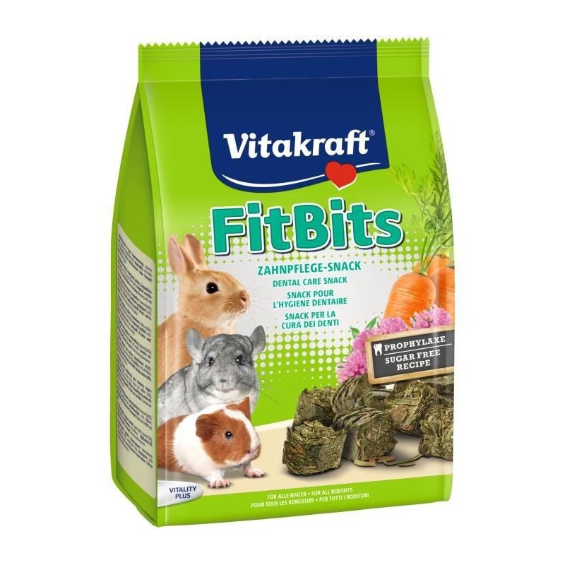 VITAKRAFT Fit Bits Friandises pour Petits Mammiferes - Lot de 5x500g