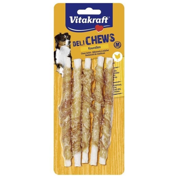 VITAKRAFT Bâtonnets a mâcher au Poulet taille M - Lot de 16 paquets