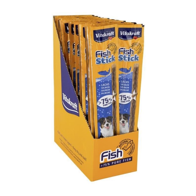 VITAKRAFT Fish Stick Friandise pour chien au poisson - Lot de 50 stick de 15g