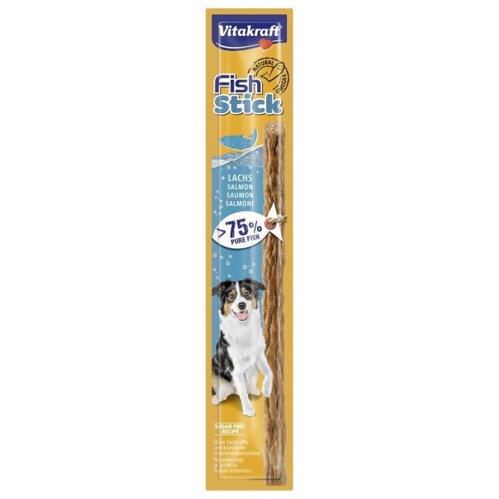 VITAKRAFT Fish Stick Friandise pour chien au poisson - Lot de 50 stick