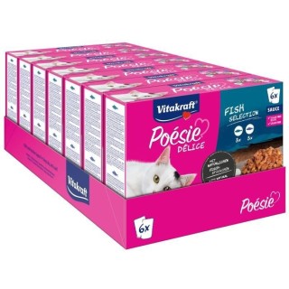 VITAKRAFT Poésie Multipack Délice assortiment en sauce au Poisson Co