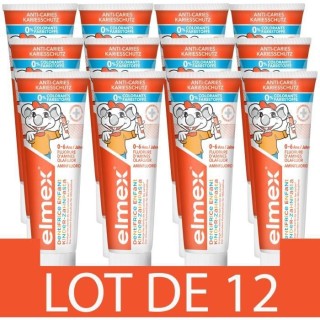 [Lot de 12] ELMEX Dentifrices Anti-Caries Enfants