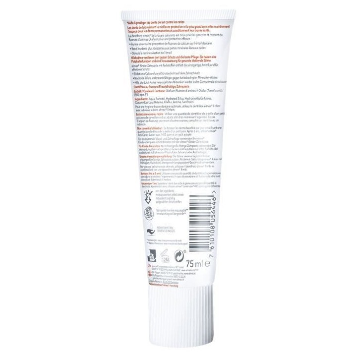 [Lot de 12] ELMEX Dentifrices Anti-Caries Enfants