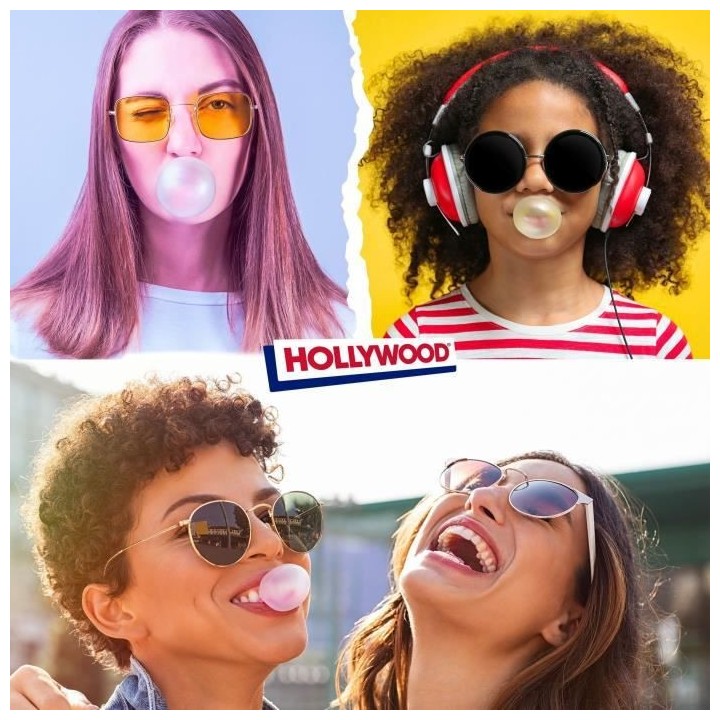 HOLLYWOOD Chewing Gum Ice Fresh - Parfum Menthe Fraîche - Sans Sucre