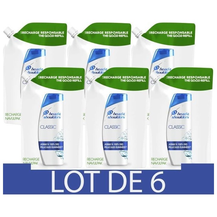 Shampoing Classic Head & Shoulders Cheveux secs Antipelliculaire Recha