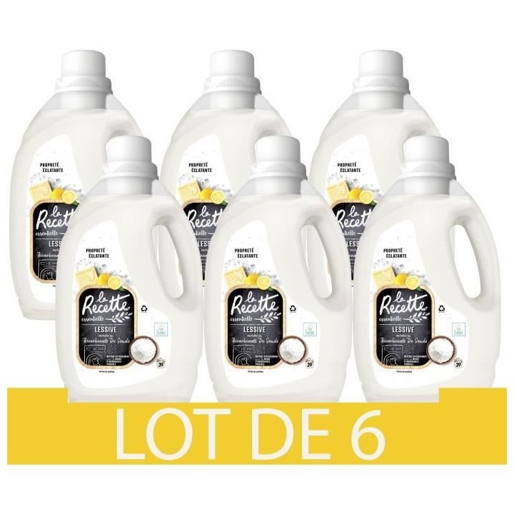 LA RECETTE Lessive liquide enrichie au Bicarbonate de Soude - 39 Lavag