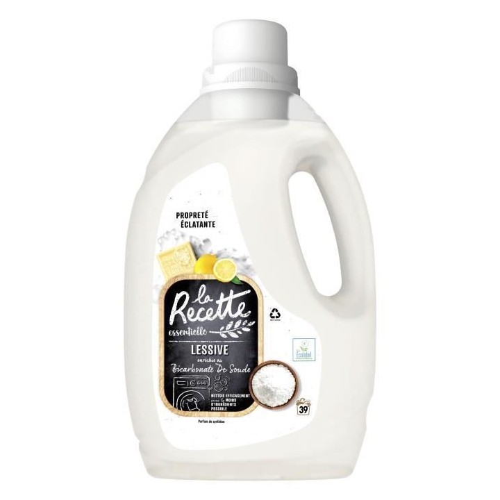 LA RECETTE Lessive liquide enrichie au Bicarbonate de Soude - 39 Lavag