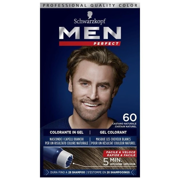 SCHWARZKOPF Men Perfect - Gel colorant Anti-Cheveux Blancs Homme - Ré