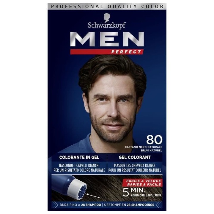 SCHWARZKOPF Men Perfect - Gel colorant Anti-Cheveux Blancs Homme - Ré