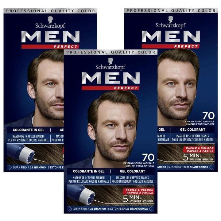 SCHWARZKOPF Men Perfect - Gel colorant Anti-Cheveux Blancs Homme - Ré