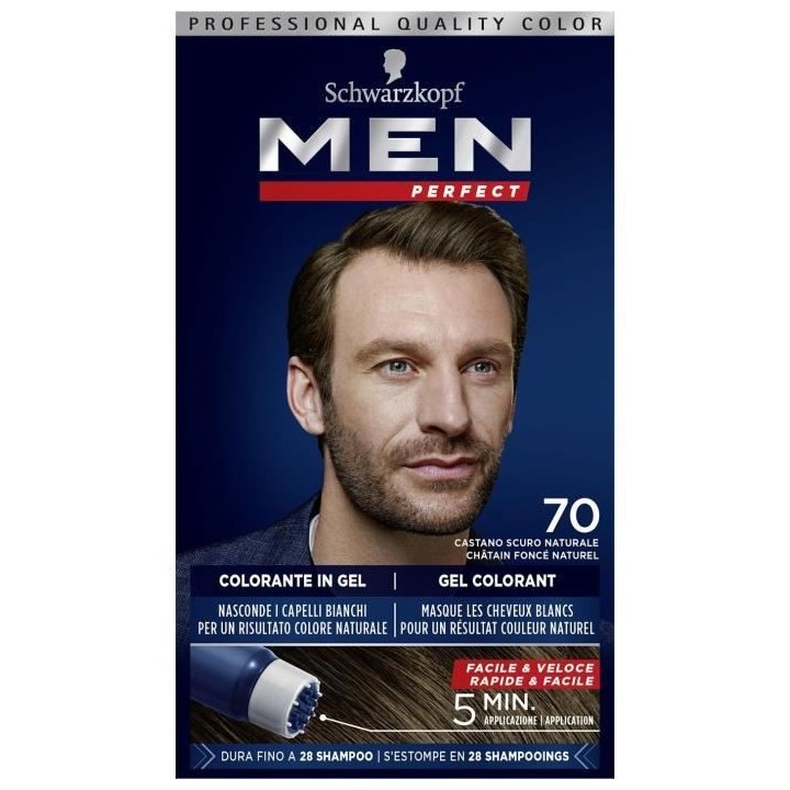 SCHWARZKOPF Men Perfect - Gel colorant Anti-Cheveux Blancs Homme - Ré