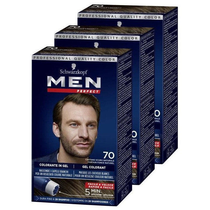 SCHWARZKOPF Men Perfect - Gel colorant Anti-Cheveux Blancs Homme - Ré