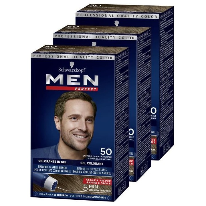 SCHWARZKOPF Men Perfect - Gel colorant Anti-Cheveux Blancs Homme - Ré