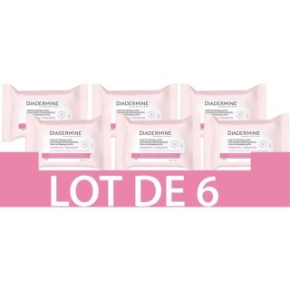 DIADERMINE Lingettes Démaquillantes Nettoyantes Hydratantes - Peaux s