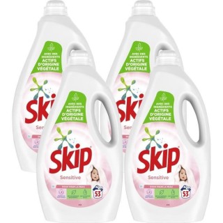 SKIP Lessive Liquide Sensitive - 53 lavages - Lot de 4