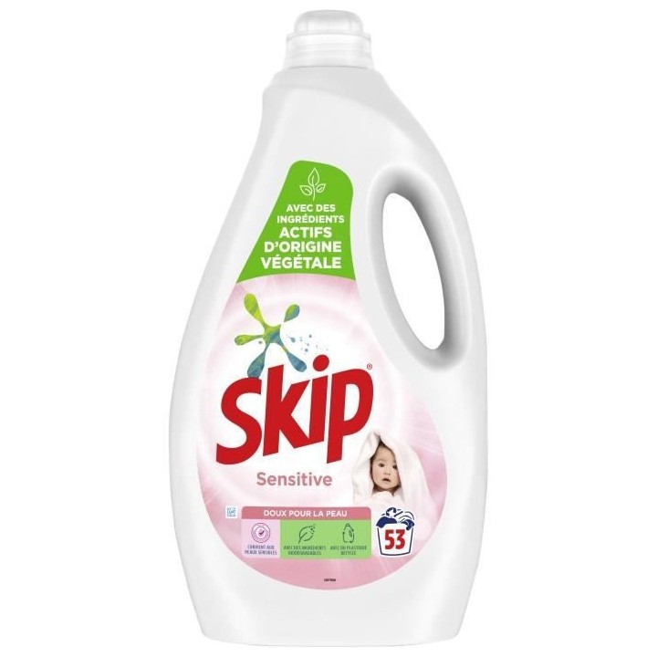 SKIP Lessive Liquide Sensitive - 53 lavages - Lot de 4