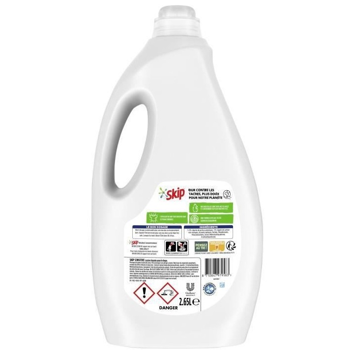 SKIP Lessive Liquide Sensitive - 53 lavages - Lot de 4
