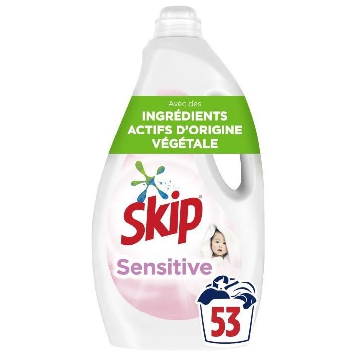 SKIP Lessive Liquide Sensitive - 53 lavages - Lot de 4