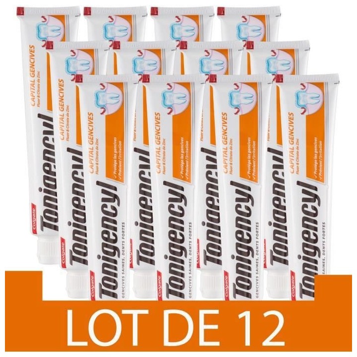[Lot de 12] TONIGENCYL Dentifrices Capital - 75 ml
