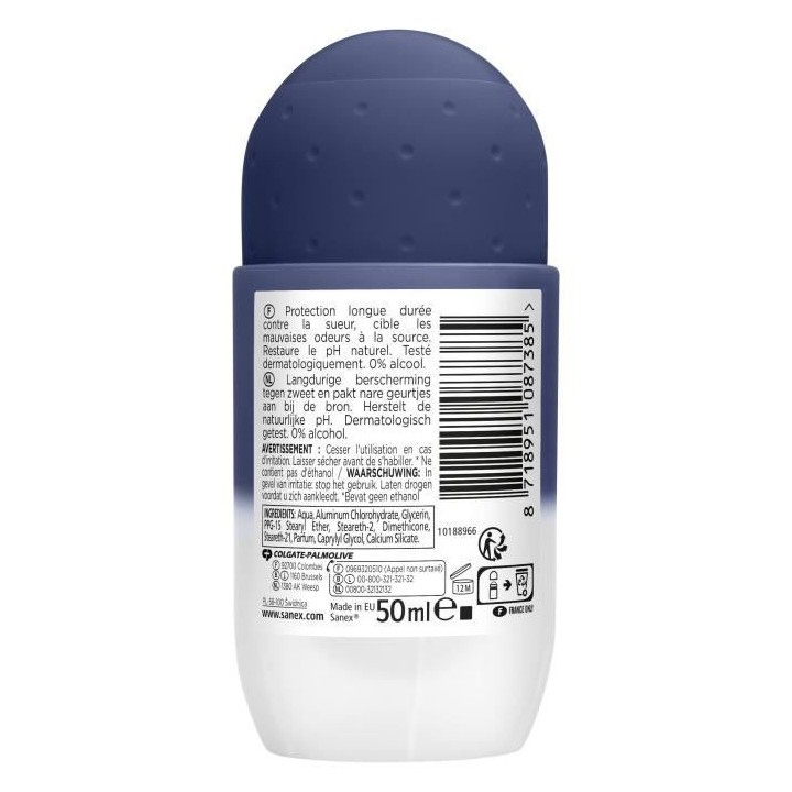 [Lot de 6] SANEX Déodorants Anti-transpirant - 50ml