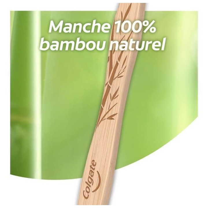 [Lot de 2] COLGATE Brosses a dents bambou charbon souple
